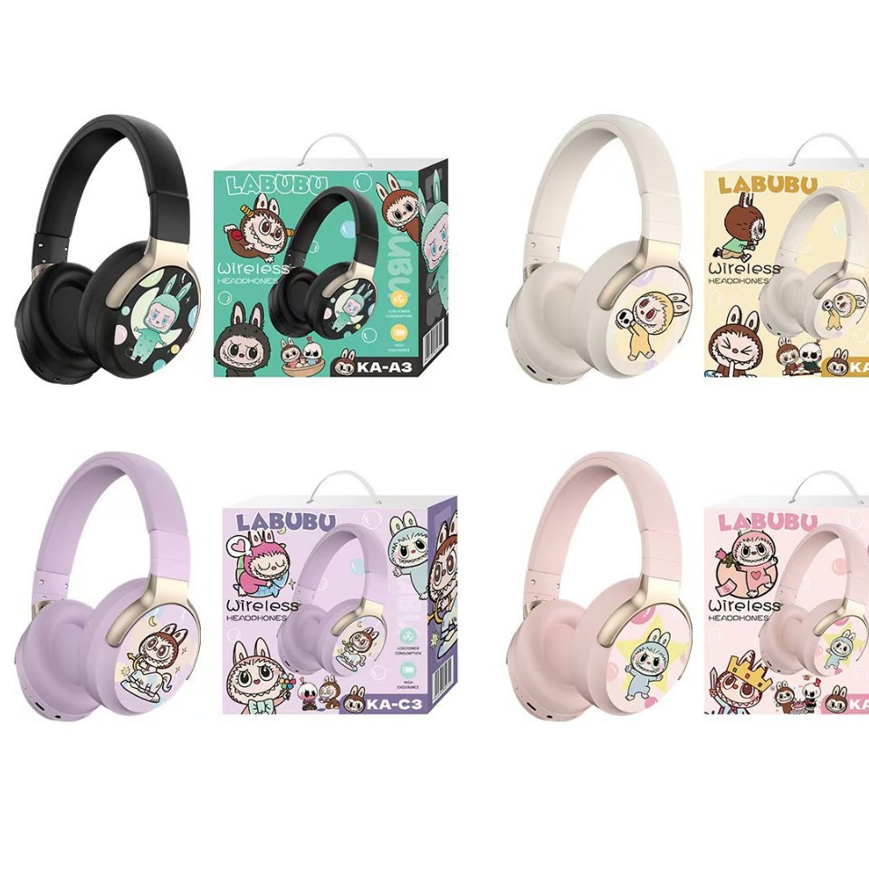 Comercio exterior nuevos auriculares inalámbricos bluetooth KA-A3 niños estudiantes creativos lindos auriculares inalámbricos de dibujos animados image 1