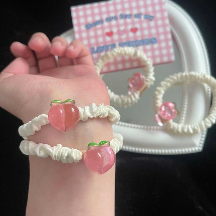 peach hair tie