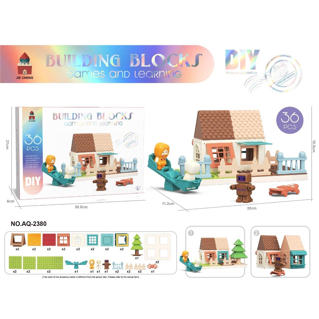 Educational Building Blocks, Versatile Building Blocks, Small Particle Building Blocks, Assembled Building Blocks, House Scene Building Blocks