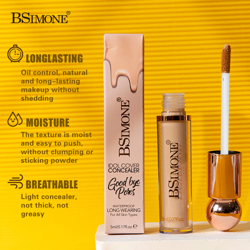 BSIMONE corrector explosivo transfronterizo base líquida duradera mate mate ilumina el tono de la piel base líquida impermeable y resistente al sudor