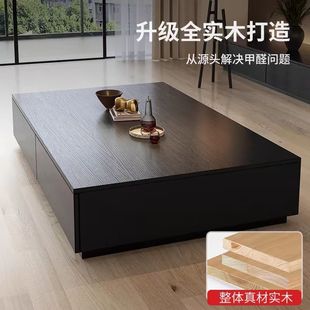 Black Simple Coffee Table Living Room New Modern Home Light Luxury High-End Small Apartment Coffee Table Tv Cabinet Combination