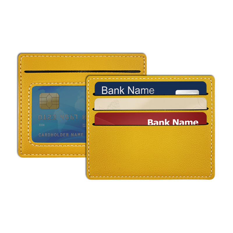 Montura de punto transfronterizo, 4 tarjetas, paquete de tarjeta de cuero de pu femenina delgada, conjunto de tarjetas, LOGOTIPO empresarial se puede determinar al por mayor