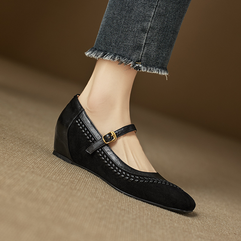 CHIKO Cledith Square Toe Wedge Mary Jane Shoes