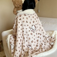 少女心秋冬加厚羊羔绒多功能毛毯宿舍盖毯车载毛毯子办公室午睡毯