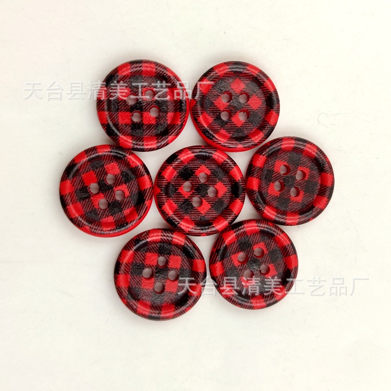 20mm/15mm cuadros de impresión/botones de borde fino de troncos decorativos botones de borde fino de cuadros de madera