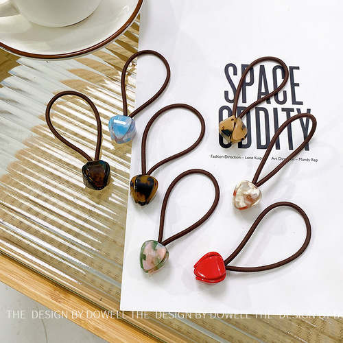 Duowei jewelry retro tulip bud hair band temperament gold label rubber band hair hair rope high ponytail women's hair accessories