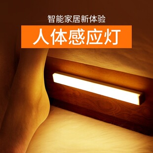 Human Body Sensor Night Light Smart Rechargeable Voice-Controlled Light Home Wireless Aisle Wall Night Corridor Sensor Light