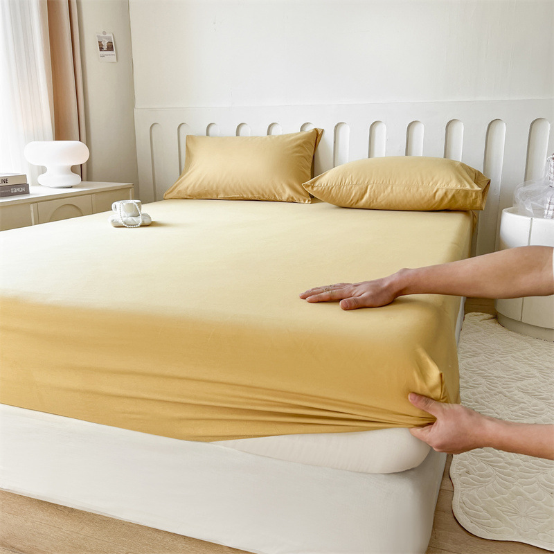 Cama de clase A para madres y bebés una sola capa de cama de cuatro estaciones de color sólido universal cubierta de cama desnuda cubierta de algodón protector contra el polvo