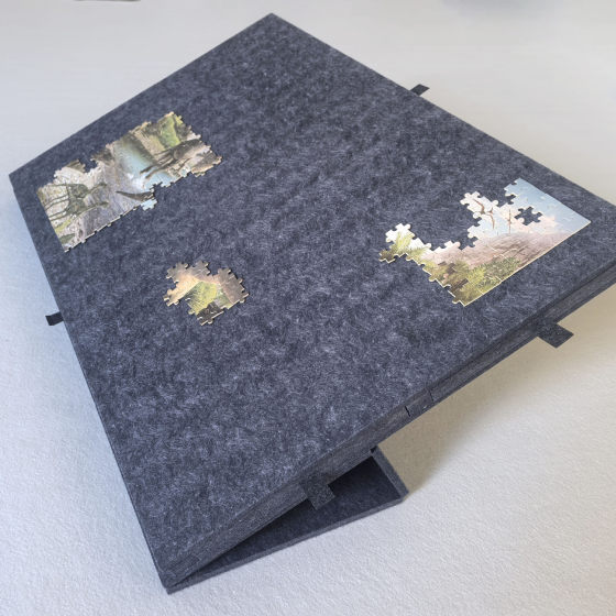 Cross-border Jigsaw Table Board with Stand Lid 6 Drawer Sorting Tray Portable Jigsaw Table Jigsaw Board Jigsaw Carpet Pad