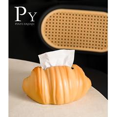 かわいいアイデアは牛角包ティッシュケースins高颜値トイレ客間軽贅沢置物家庭用収納