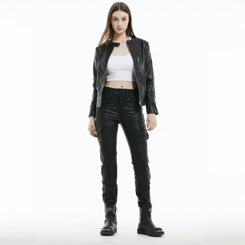 VOLERO motocicleta pantalones de montar motocicleta de las mujeres Delgado casual retro resistente a la caída del parabrisas pantalones de silicona equipo de protección