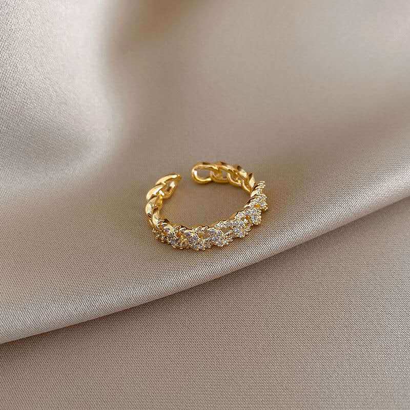 Koreanische Modelinie Twist Open Ring display picture 5