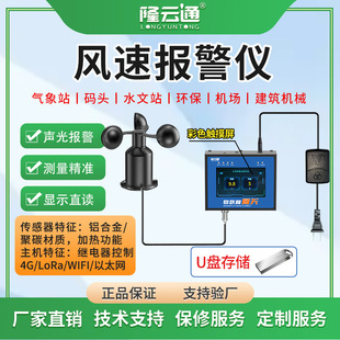 Longyuntong Sheet Metal Shell Wind Speed Wind Speed Sound and Light Alarm Detector Sensor Water Station Specially Designed for Factory Direct Sales