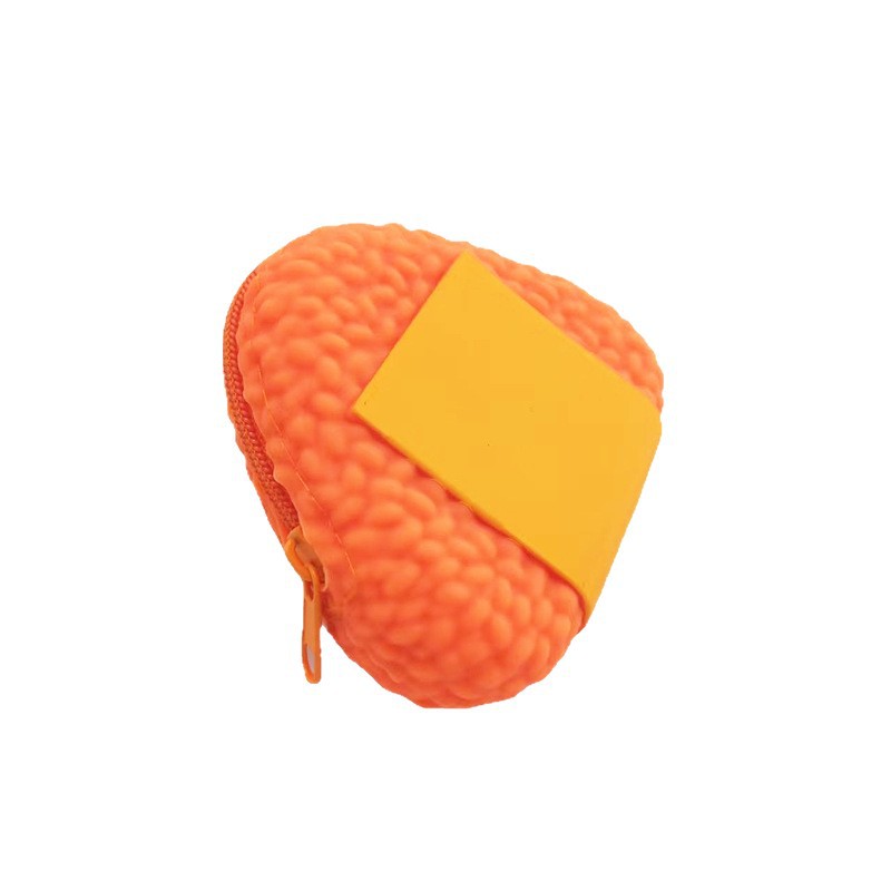 Creativa nueva bolsa de silicona simulación de sushi bolsa de almacenamiento de partículas convexas puede imprimir logotipo de piedra bolsa de cambio de silicona