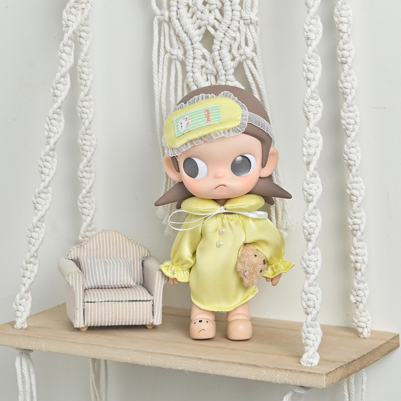 【Only Doll Clothes】A Bedtime Ritual for Zsiga | Full Set of Satin Pajamas and Bear Eye Mask