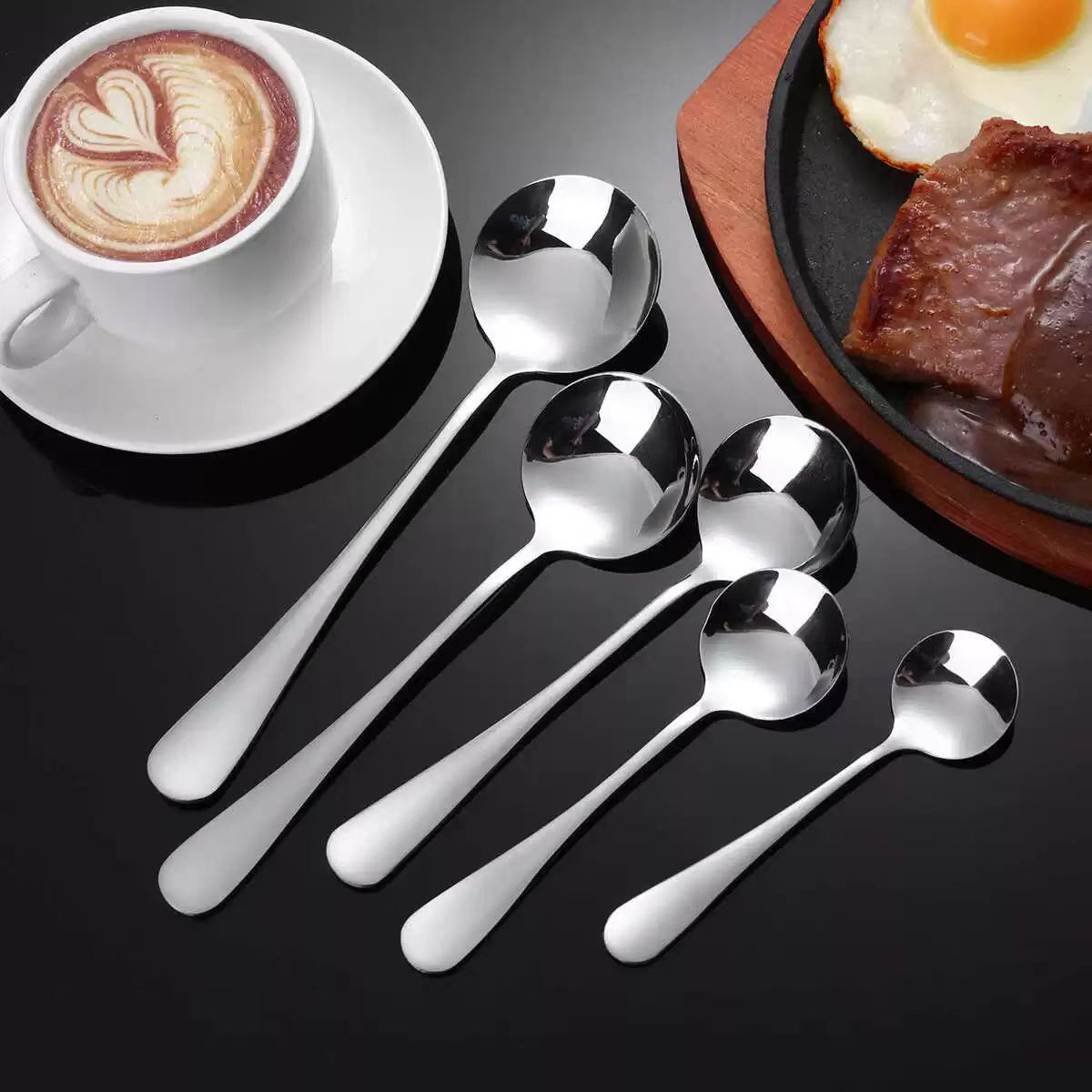 Juego de Cubiertos para Bistec de Acero Inoxidable 410 Diseño Engrosado para Restaurante y Hogar image 4
