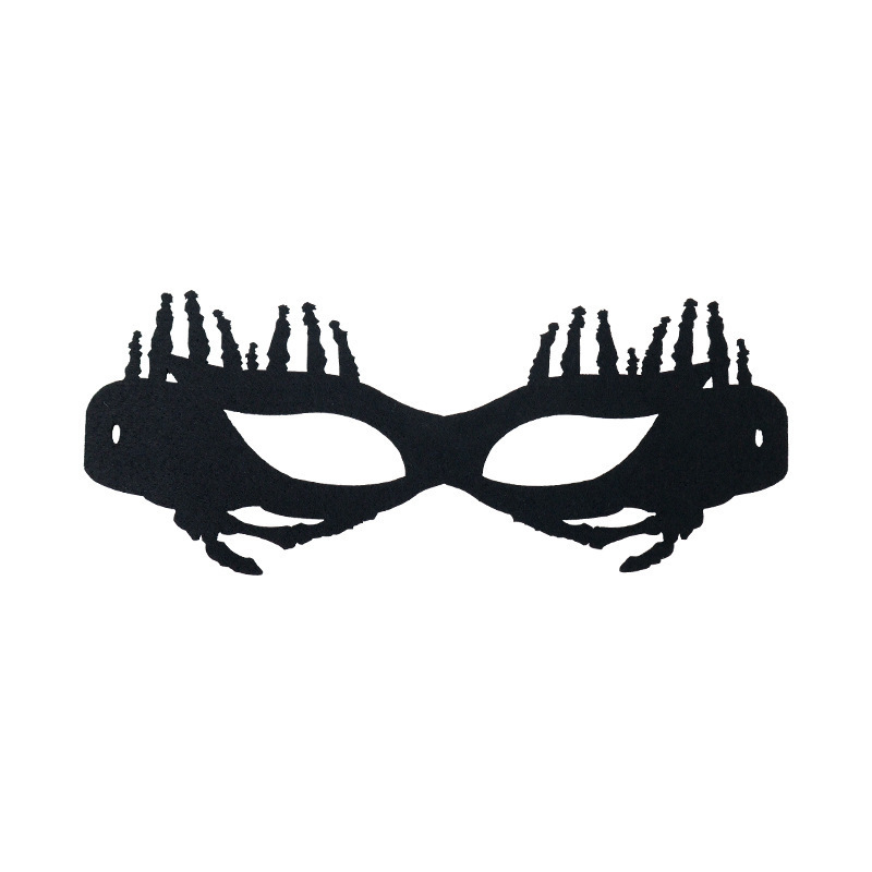 Halloween nueva máscara de diamante de flores negras accesorios femeninos máscaras de baile de baile disfraz de emoción sexy máscara de ojos