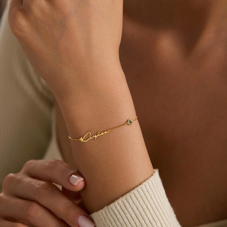 English Alphabet Bracelet, Personalized and Versatile Stainless Steel Name Jewelry, Versatile Color Zircon Cross Cross-Border Design English Alphabet Bracelet, Personalized and Versatile Stainless Steel Name Jewelry, Versatile Color Zircon Cross Cross-Border Design