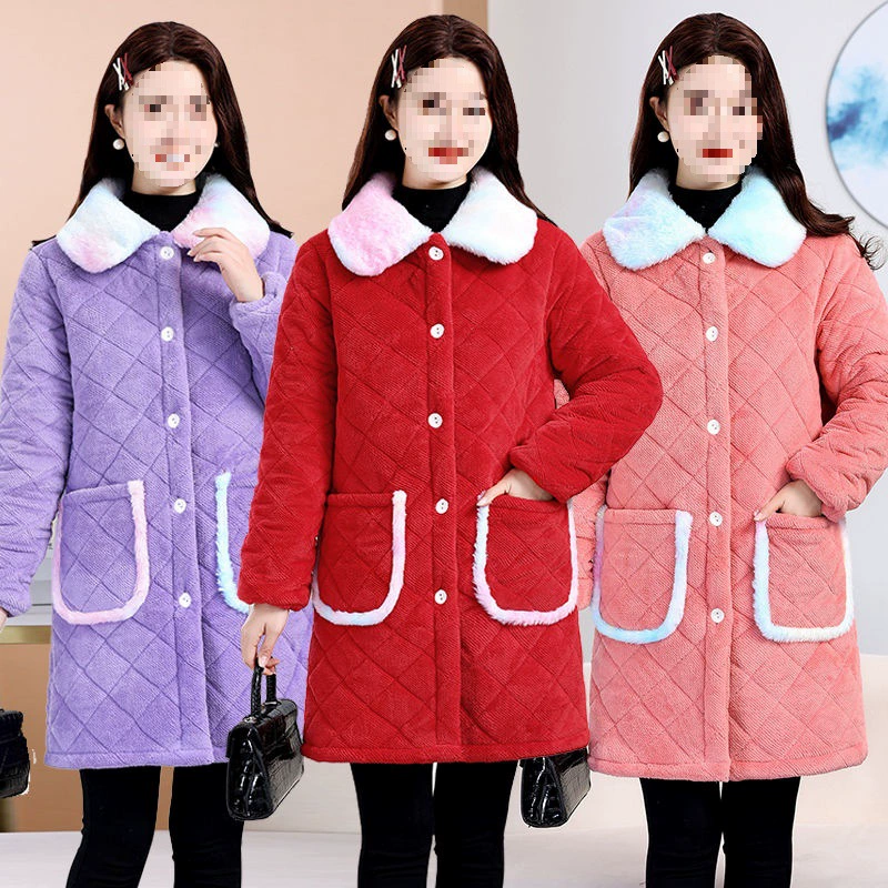 Новая радуга воротник теплая куртка большой размер плюс бархатная куртка модная толстая сетка красная зимняя хлопчатобумажная одежда