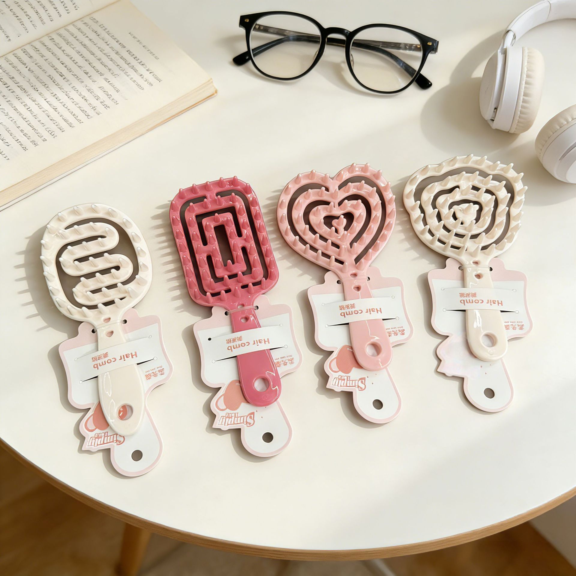 Ins Comb for High Crown Volume, Paddle Comb for Fluffy and Smooth Hair, Detangling Long Hair, Cushion Massage Comb