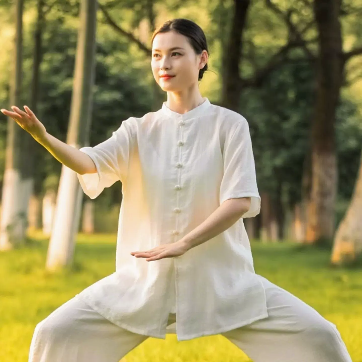 【定制】太极服女男款八段锦新款中式健身太极服装气功太极拳练功
