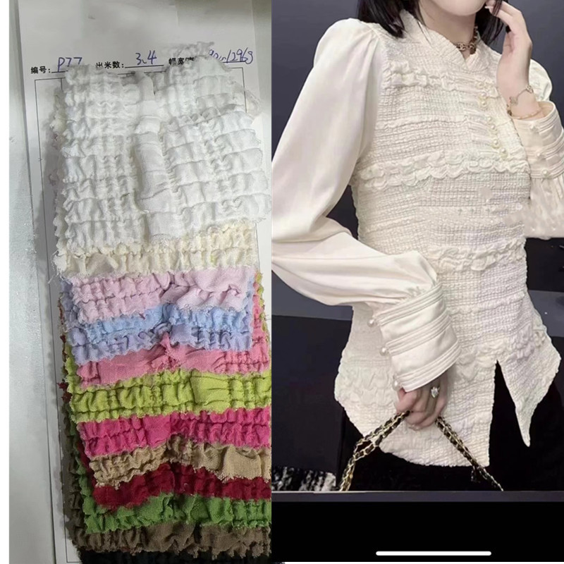 坑条布料 条纹螺纹布 连衣裙 打底衫面料 提花面料 抖音热卖面料