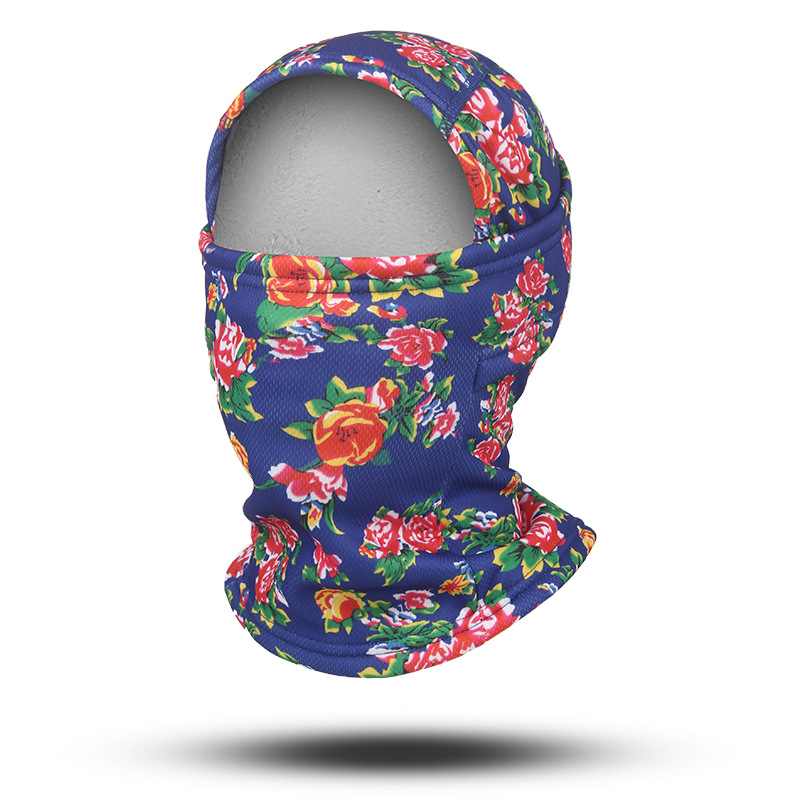 Invierno calentamiento gorra de protector de orejas, máscara de tela de lana de flores del noreste, estilo nacional retro a prueba de frío a prueba de viento para hombres.