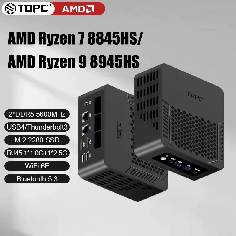 Наличие: мини-компьютер с AMD Ryzen 8845/8945HS, игровой/офисный для развлечений, высокопроизводительный MINI PC
