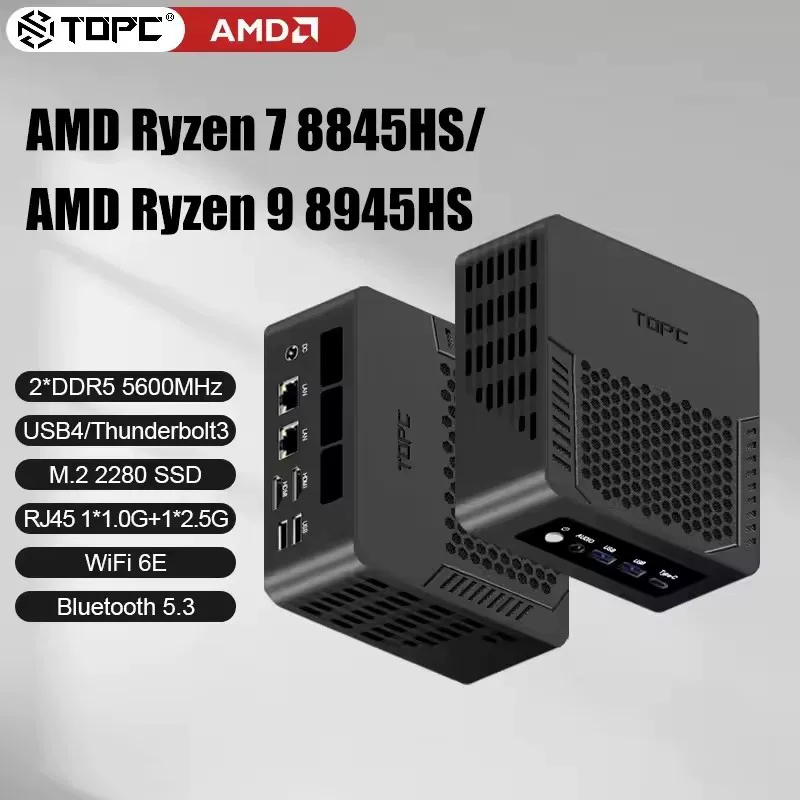 Наличие: мини-компьютер с AMD Ryzen 8845/8945HS, игровой/офисный для развлечений, высокопроизводительный MINI PC