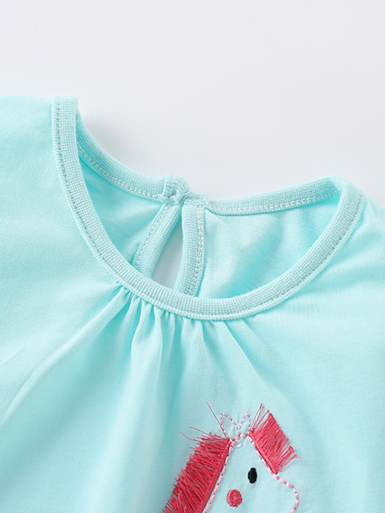 Malwee niña cuello redondo otoño e invierno nuevo estilo europeo y americano niño pequeño y mediano niña casual camiseta infantil de manga larga