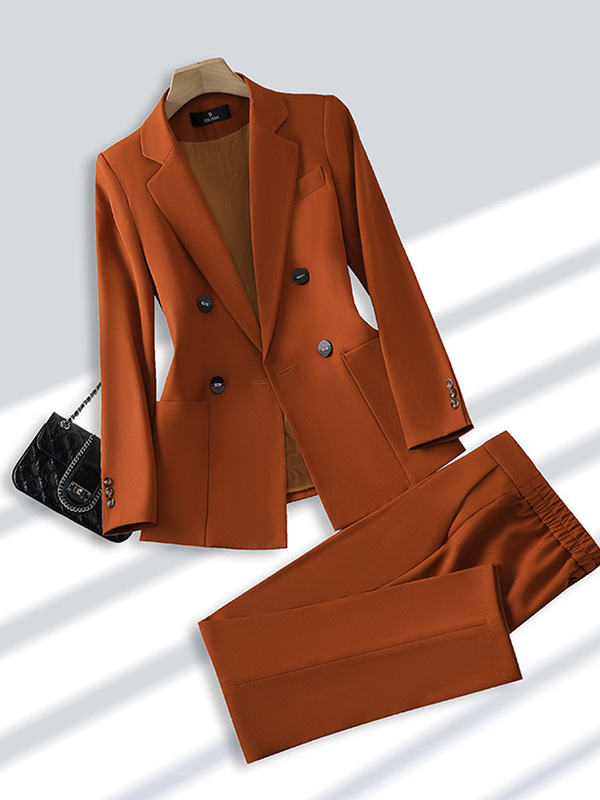 Khaki Suit Female Autumn Temperament Goddess Fan Professional Manager Dress Overalls Suit Jacket Spring and Autumn Khaki Suit Female Autumn Temperament Goddess Fan Professional Manager Dress Overalls Suit Jacket Spring and Autumn