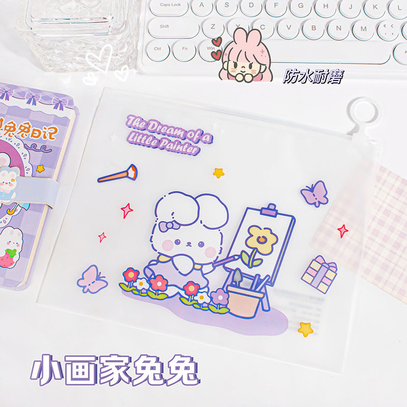 Bolsa de archivo A5 Bolsa de archivo transparente con cremallera para estudiantes de escuela primaria Bolsa de información para estudiantes de secundaria Bolsa de almacenamiento de papel de prueba de plástico