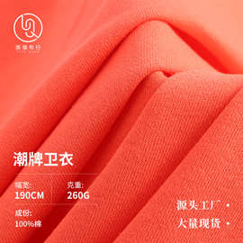 260g潮牌卫衣面料 全棉毛圈卫衣面料 纯棉重磅加厚针织面料
