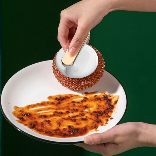Pot brush artifact pot brush is not easy to damage the pot, brush dishes, wash pots, wash dishes, clean steel wire balls, kitchen household multi-function