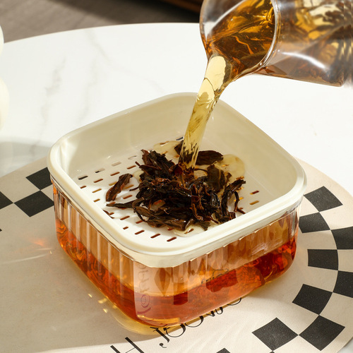 Desktop tea draining bucket wastewater bucket dry and wet separation Kung Fu tea filter thickening garbage bucket tea residue bucket