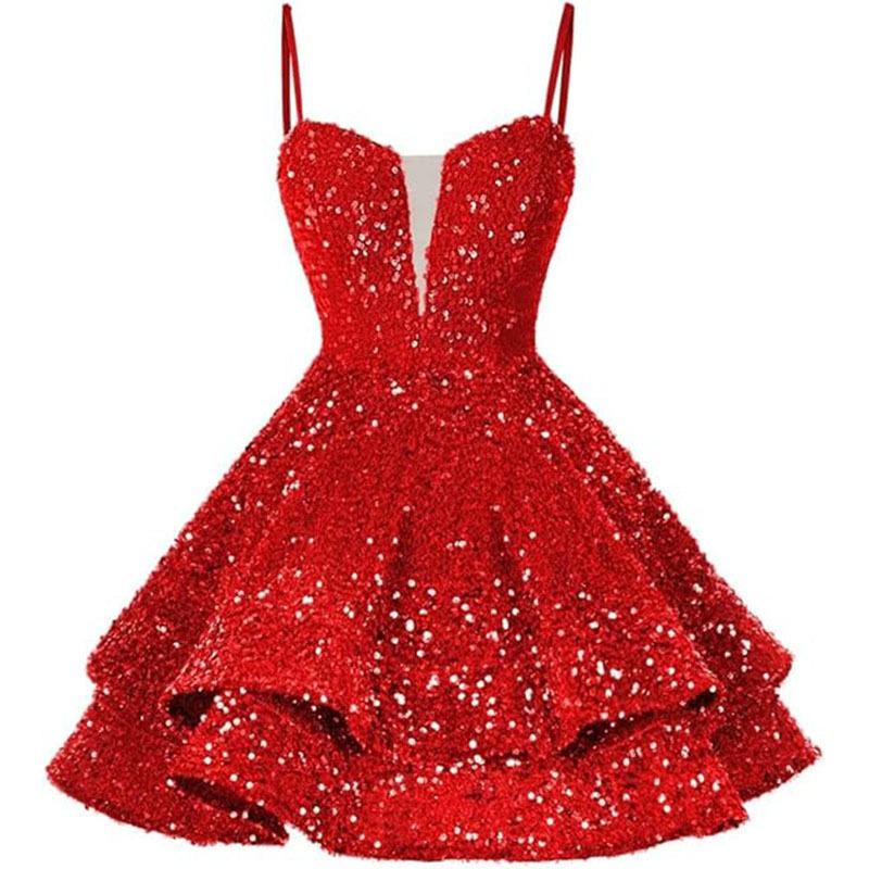 Evening Dress 2026 New Sequin Short Homecoming Dress Prom Sweet Dress Cocktail Party Dress