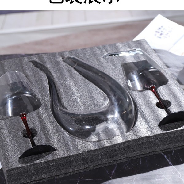 Vaso de vino de borgoña de vidrio rojo muy negro vasos de vino de champán hermoso y generoso vasos de vino de corbata negra al por mayor