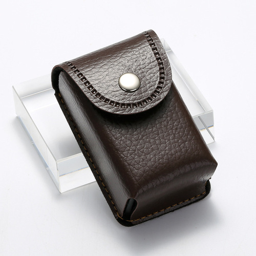 New Brown Leather Folding Glasses Box Leather Reading Glasses Box Folding Glasses Packaging Box Black Wholesale