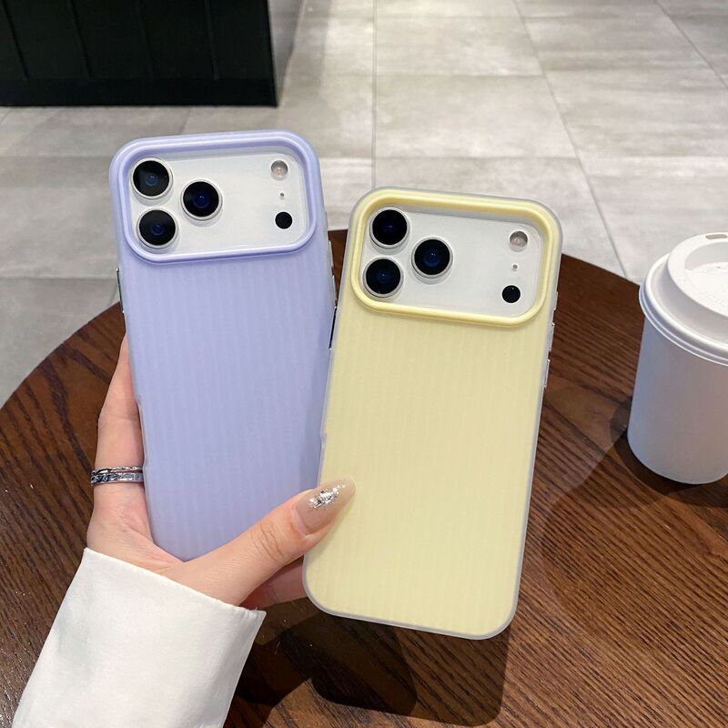 适用iPhone17pro手机壳瓦楞磨砂肤感苹果16pro二合一防滑15保护套|undefined