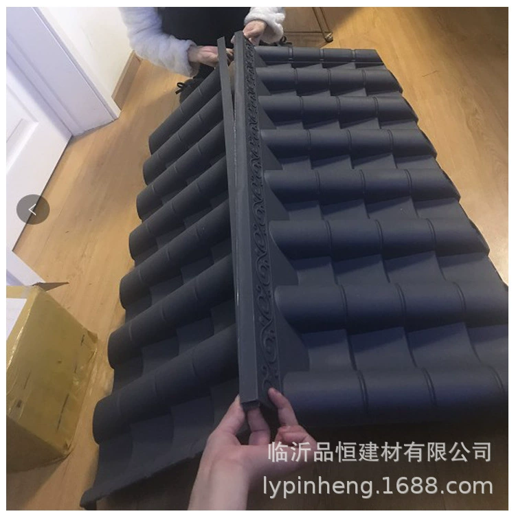 Встроенный наружный павильон из плитки в Ципинге, односторонняя встроенная плитка Dong'e, производитель встроенной плитки Guanxian, антикварная пластиковая плитка Xin County