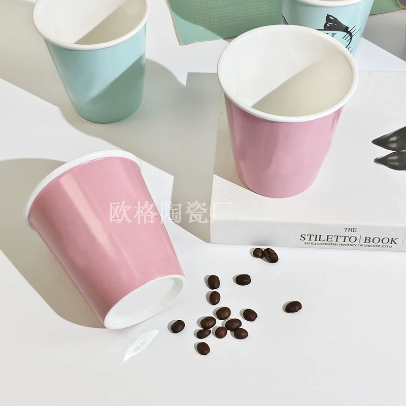 T-home classic blue bone porcelain cup ceramic cup water cup holding mug drinking water cup cup mouth cup gift box set