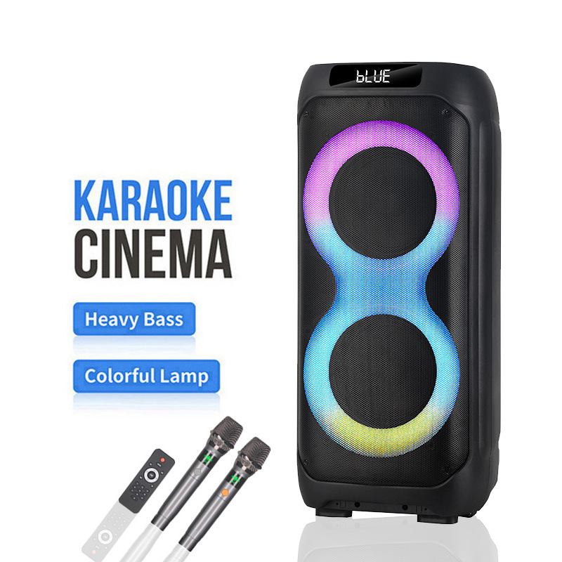Manufacturer's New High-Power 50W Outdoor Bluetooth Speaker for Square Dance with Dual Speakers and Portable Rgb Light Ring