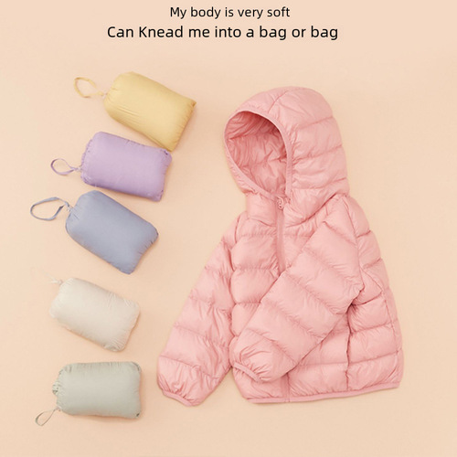 New children's lightweight down jacket, national standard 90% white duck down children's clothing down jacket outerwear for boys and girls, Korean-style outerwear