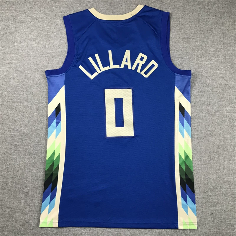 [23款雄鹿0蓝城市利拉德球衣23 Bucks Blue City Lillard jerseys]