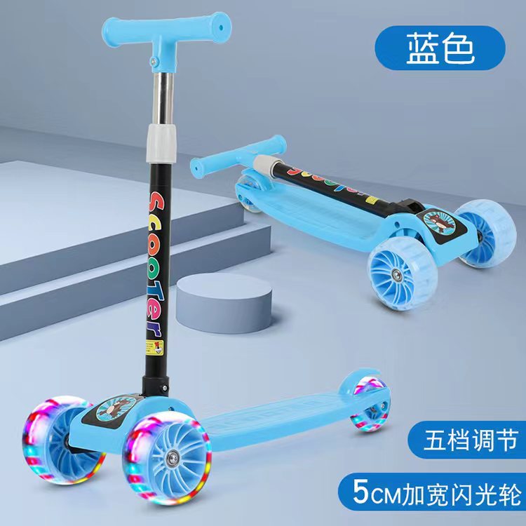 Scooter para niños de 1 a 5 años de edad, un botón plegable puede deslizarse, bebé deslizante, caminante deslizante, monoplaza, coche de alta altura, elevación