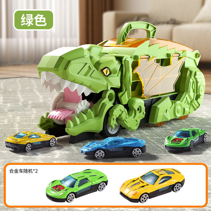 녹색 변형 공룡 자동차 [컬러 박스] 2 합금 자동차