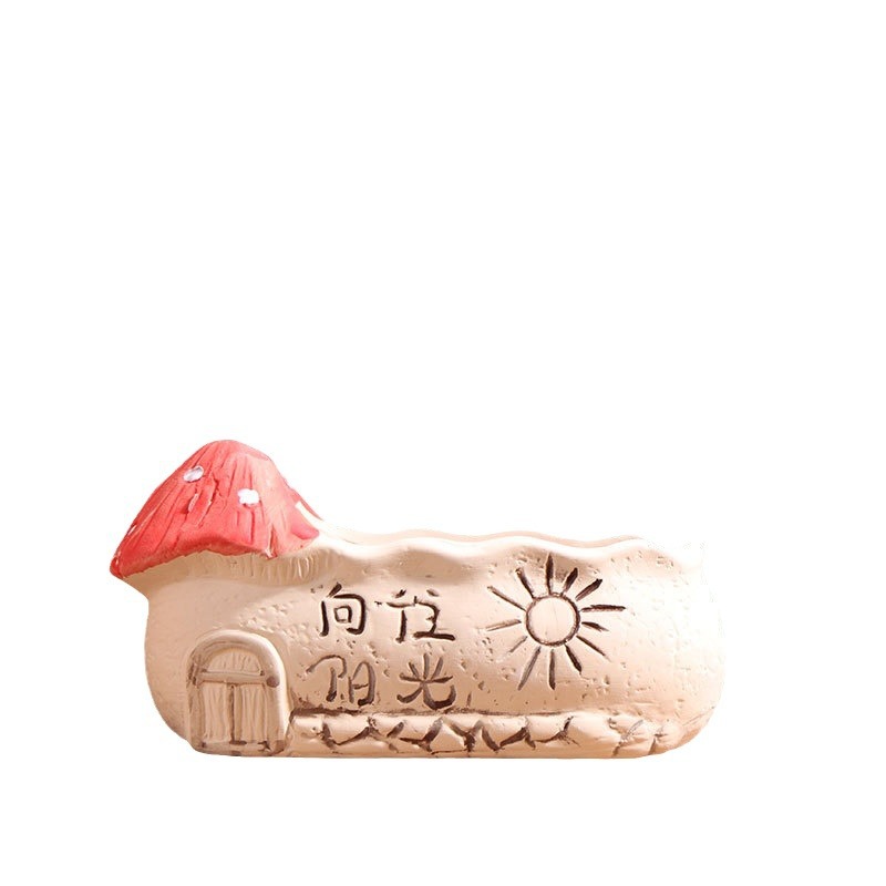 Plato de barra larga maceta de cerámica especial balcón doméstico cerámica gruesa pequeña maceta de cerámica especial al por mayor