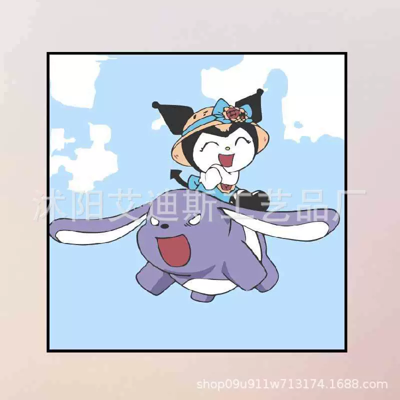 DIY заполнение детской цифровой масляной живопись красивый стиль оформление Sanrio ручной заполнение цвет терапия картина производитель оптом