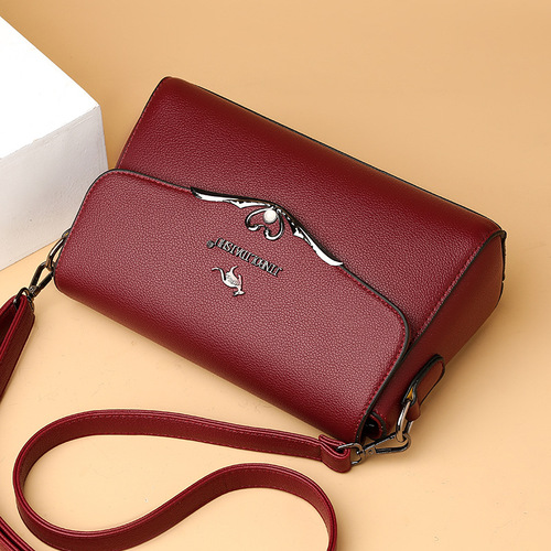 Cross-border women's bag shoulder bag soft leather mother bag large capacity commuter small square bag fashion crossbody bag wholesale bag for women