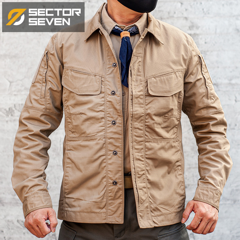 Zone 7 Fengrui Light Tactical Jacket Spring and Autumn Men's Outdoor Multi-Bag Functional Workwear Windbreaker Casual Casual Jacket